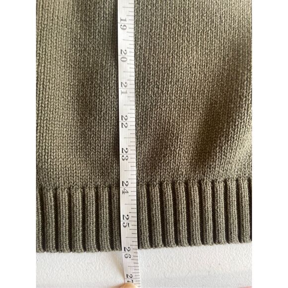 J Crew Green 100% Cotton V Neck Sweater Vest Size XL - Picture 5 of 5